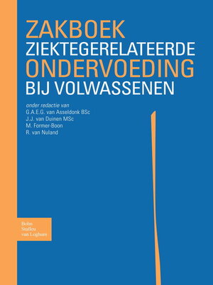 cover image of Zakboek ziektegerelateerde ondervoeding bij volwassenen
